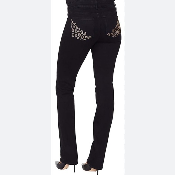 NYDJ Women's Petite Marilyn Straight Jeans with Catwalk Embroidery Details 2P - Picture 1 of 16